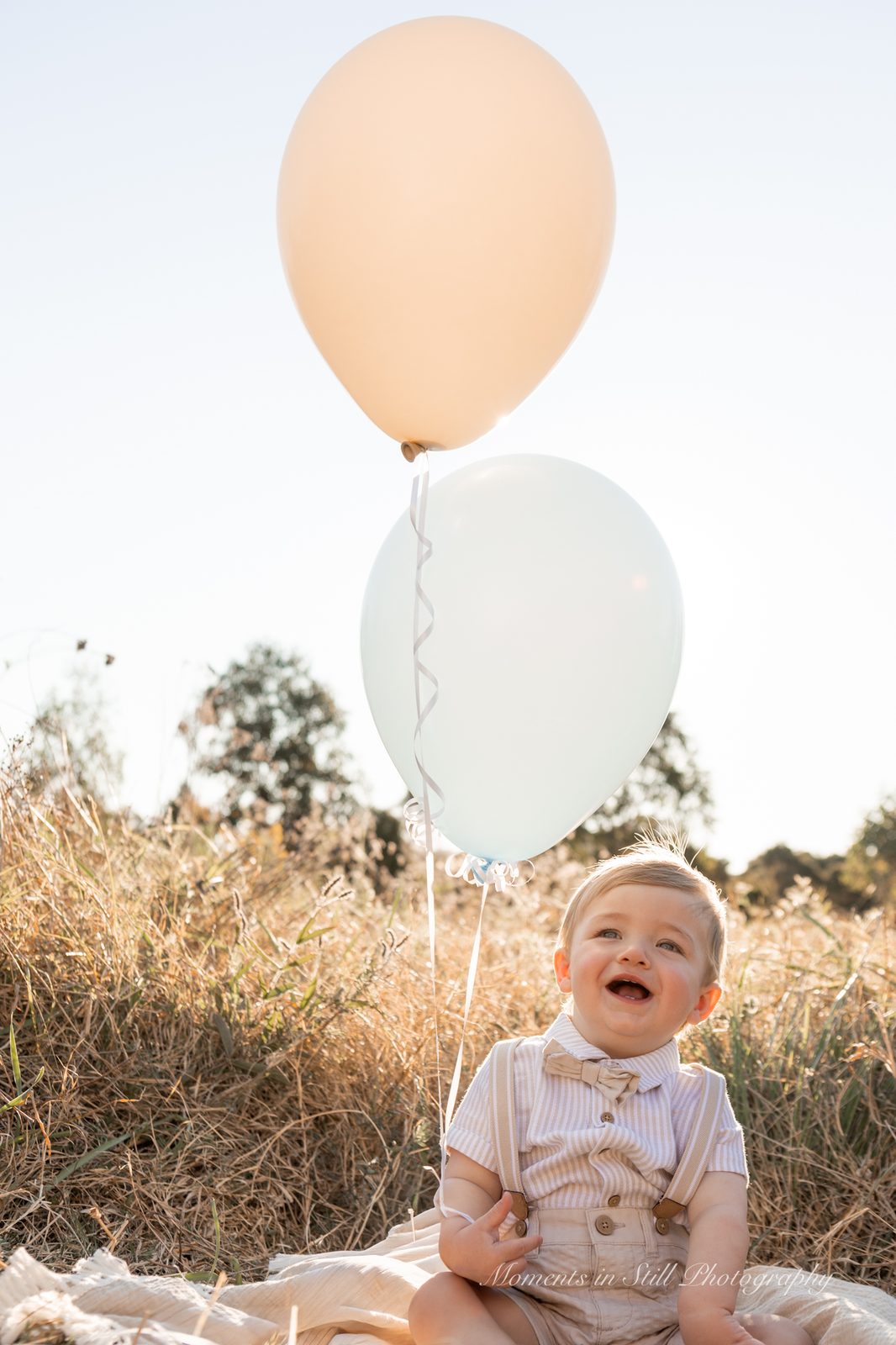 First birthday photography session with balloons, Western Sydney